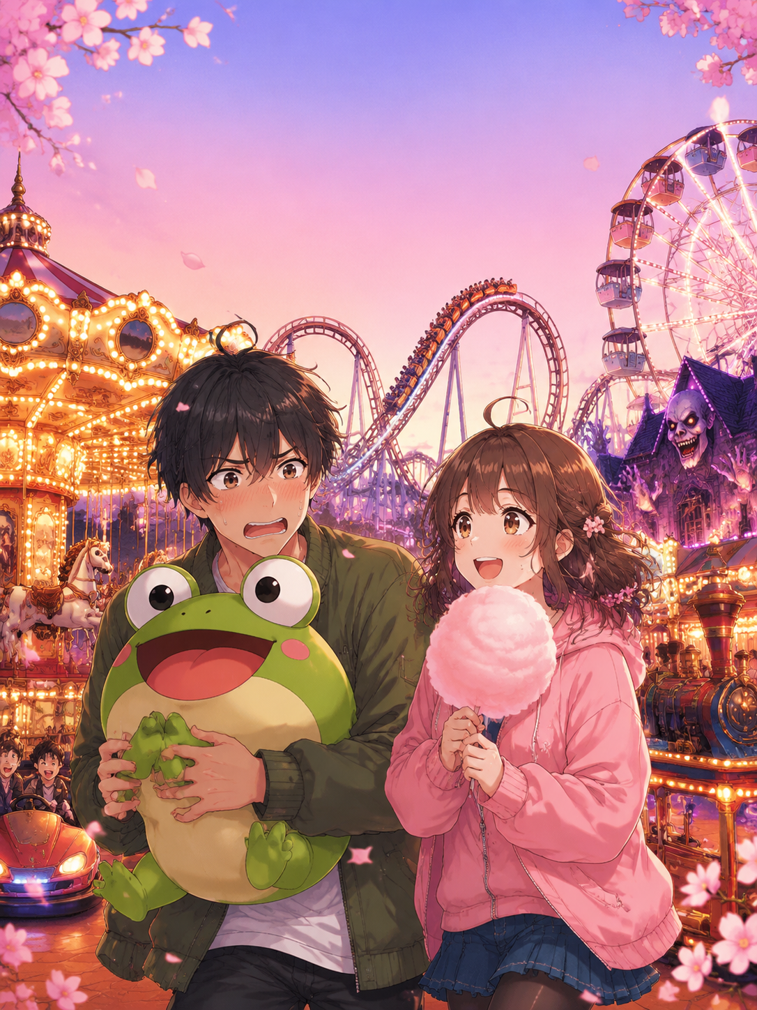 Cherry Blossom Petals Illustrated Anime Manga Novel 2: First Date - Amusement Park Chaos