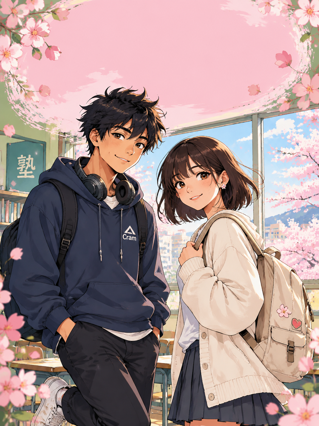 Cherry Blossom Petals Illustrated Anime Manga Novel Chapter 1: Reunion at Cram School